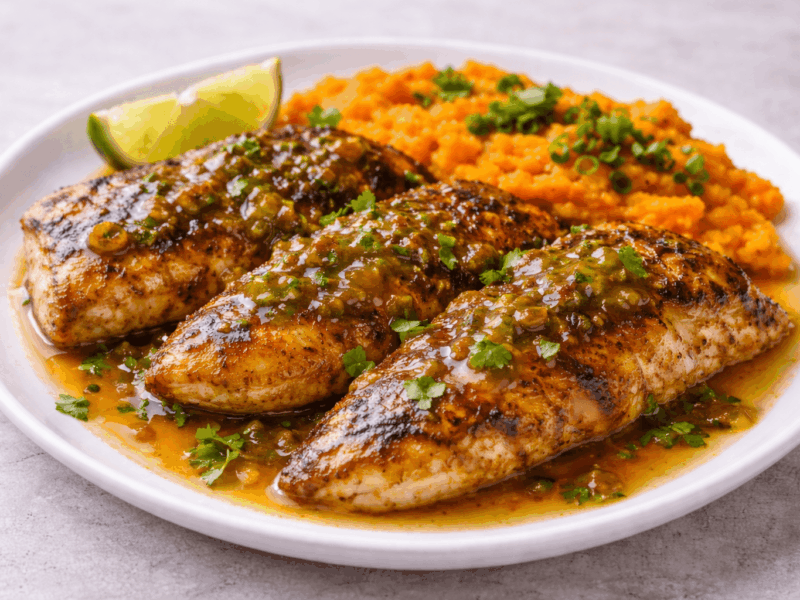 Jerk Grouper with Sweet Heat Jalapeño Sauce