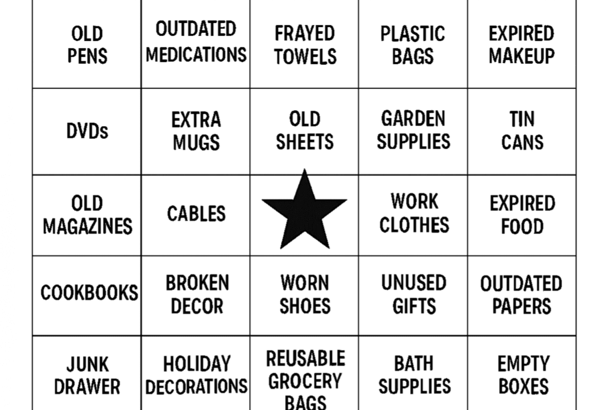 Decluttering Bingo