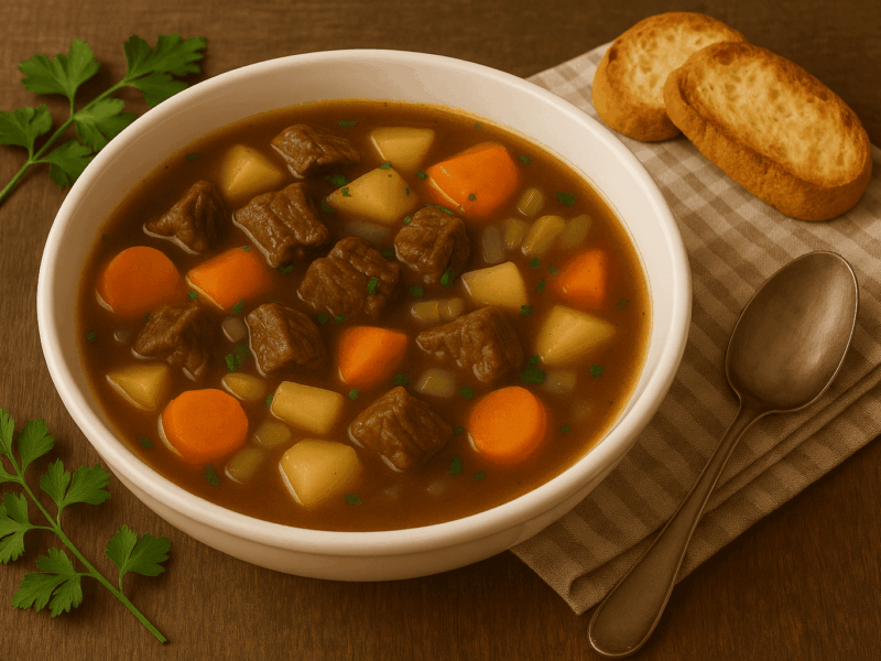 Classic German Beef Soup (Rindfleischsuppe)