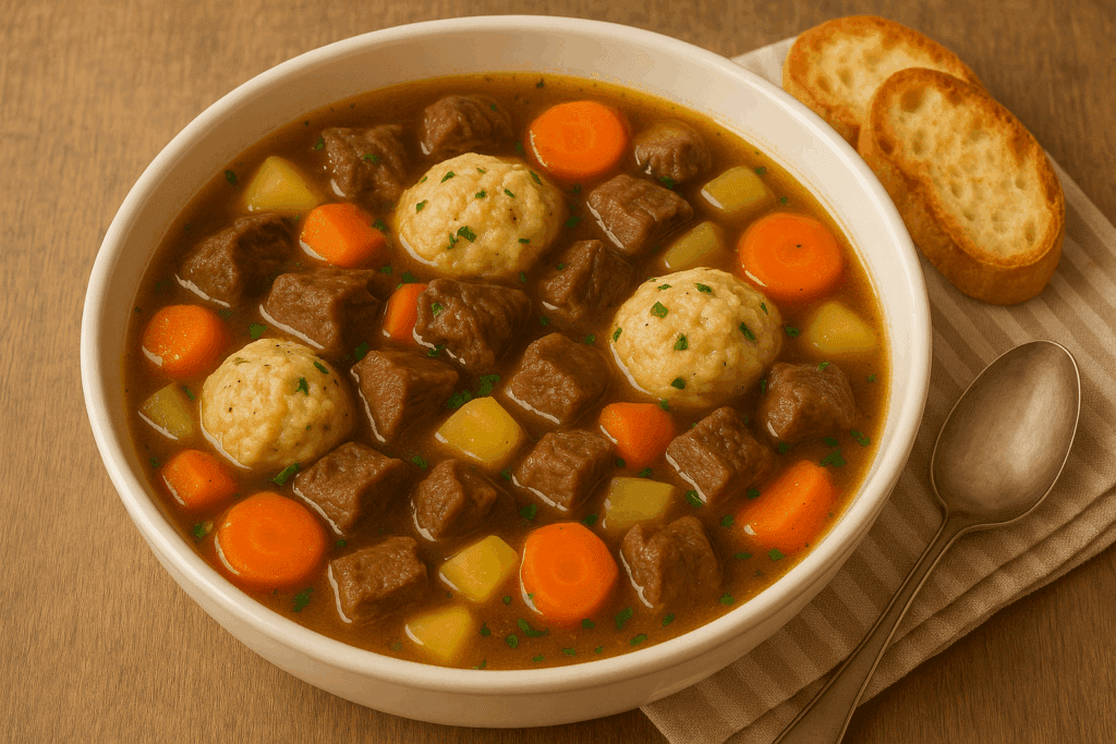 German Stew with Marrow Dumplings