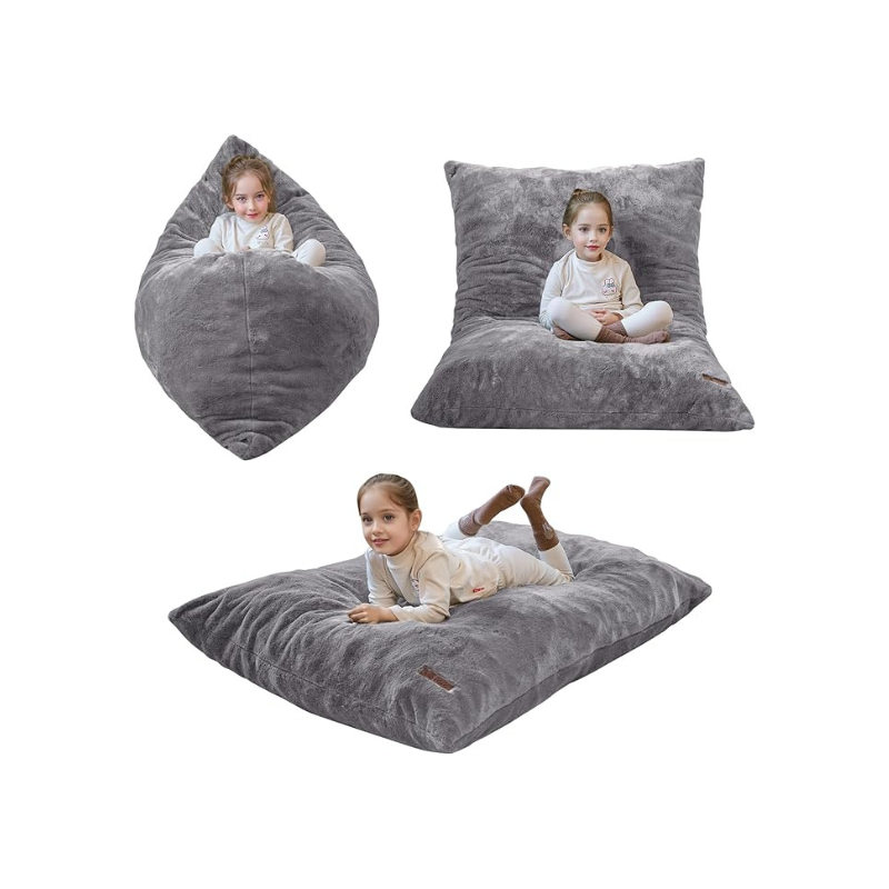 3 in 1 Kids Bean Bag Chair, Bed & Floor Sofa