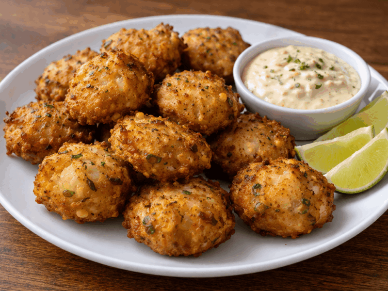 Crispy Corn and Cod Fritters