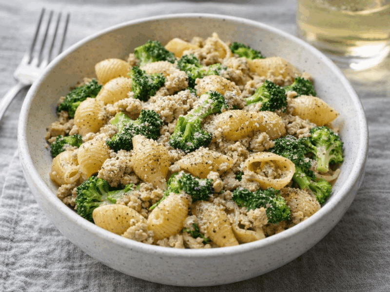 A Healthy Turkey Pasta Dinner