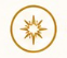 A gold eight-pointed star enclosed within a gold circle on a white background, symbolizing the pursuit of the science of living longer.