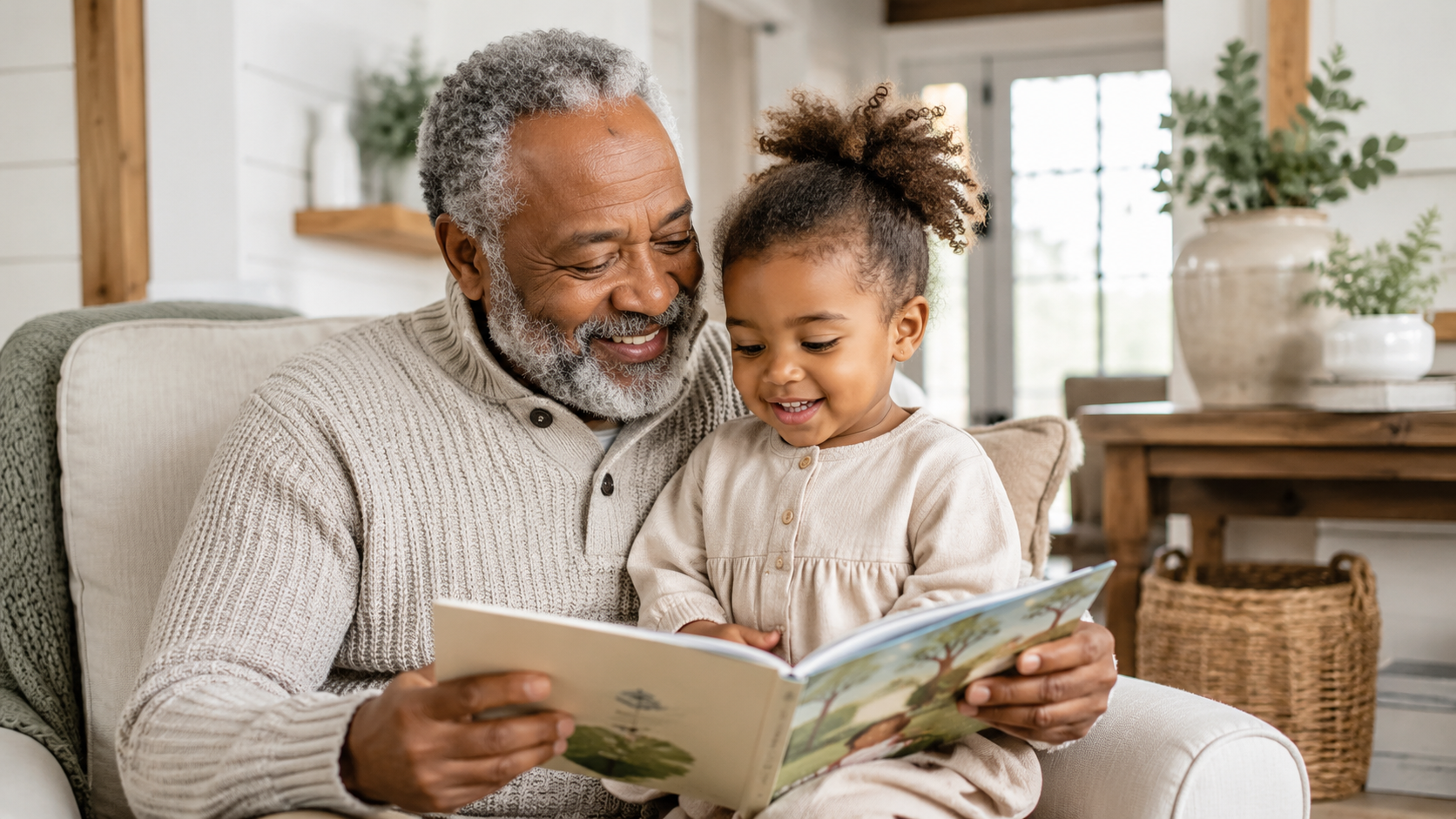 ZestYears product tester reading a MeBook.me personalized storybook with a child