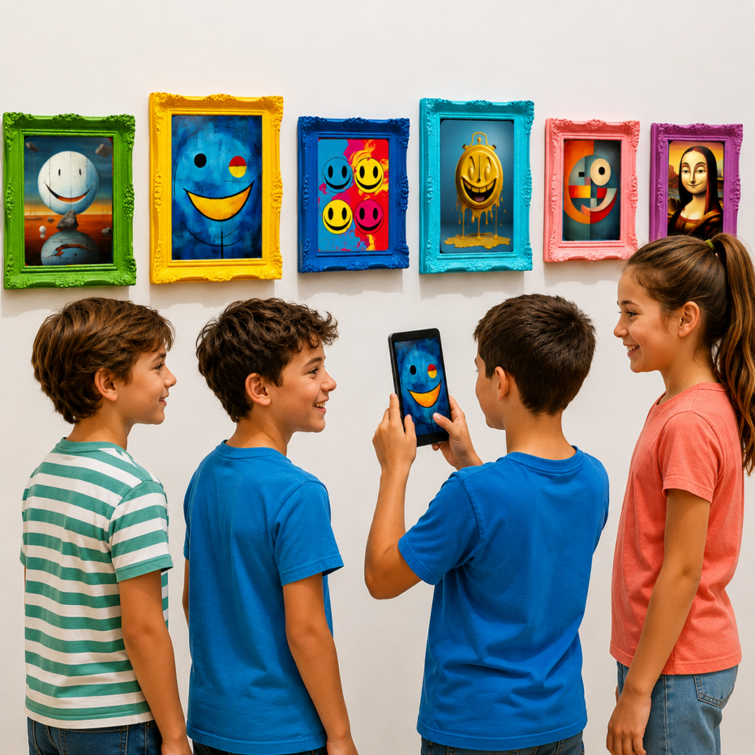 Art Smiles cards featuring artistic styles