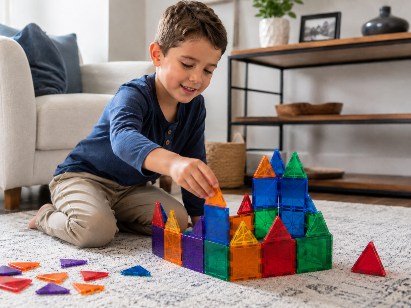 ZestYears product tester using MAGNA-TILES
