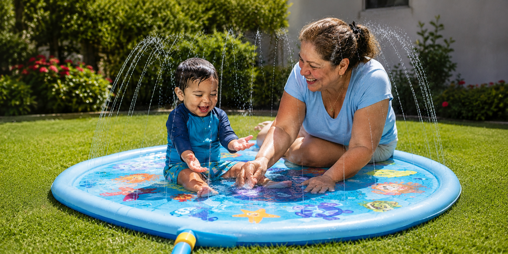 SplashEZ 3-in-1 Splash Pad A to Z outdoor learning surface